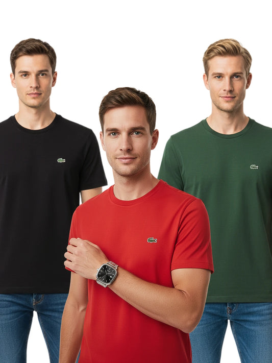 Pack de 3 Camisetas Lacoste Lounge + Reloj Casual